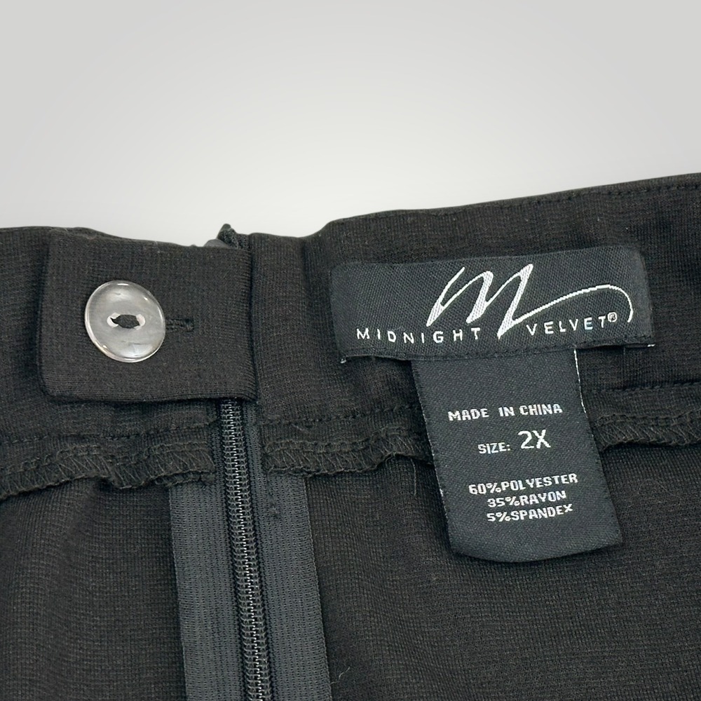 Midnight Velvet Skirt Womens 2X Black Gold Silver Beaded Mini Art Deco Geometric - Picture 3 of 7